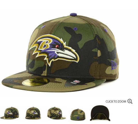 Baltimore Ravens New Era NFL Camo Pop 59FIFTY Hat 60D1